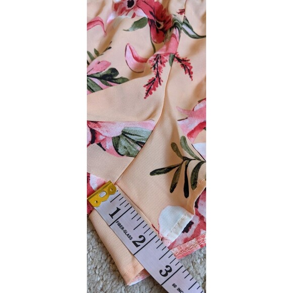LF Short Floral Cinched Sides High Rise Elastic Waist Pull On Tropical Small - Picture 5 of 10